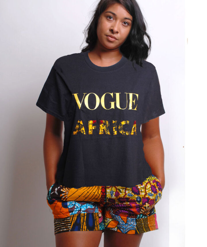 vogue t-shirt with ankara