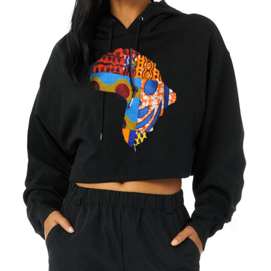 hoodie sweatshirt with africa map