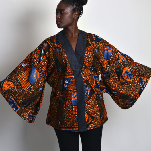 african print japanese style kimono jacket