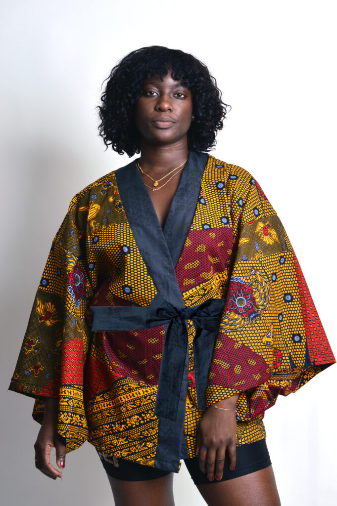 ankara kimono dress with wide sleeves - ragsnprints african fashion