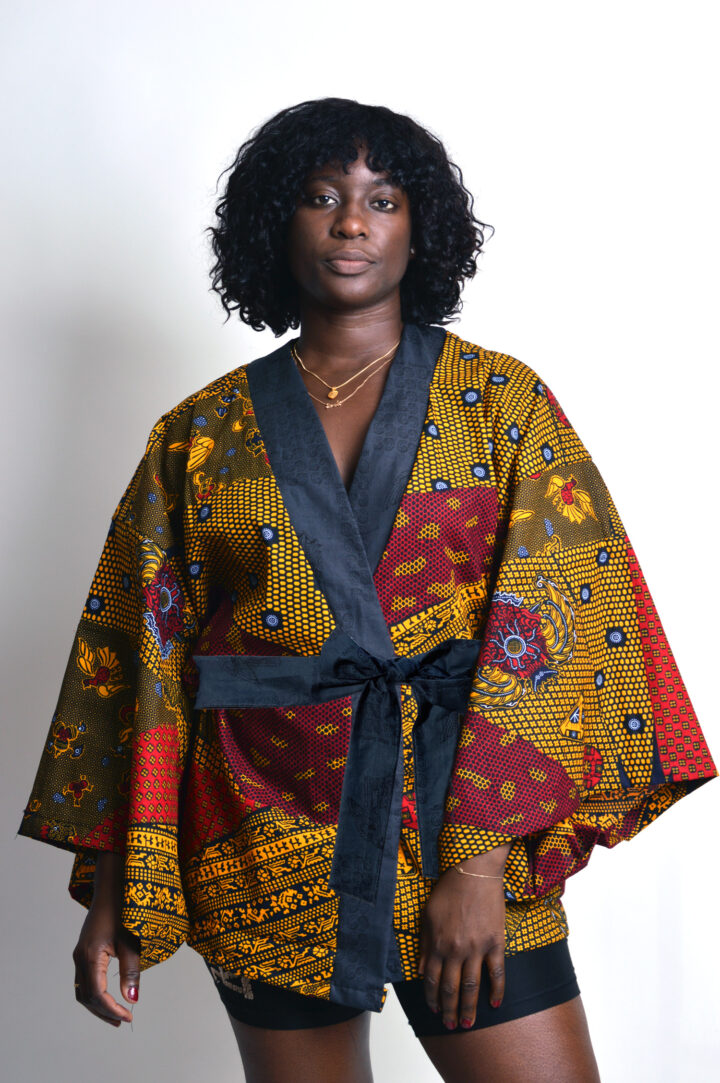 african print japanese style kimono