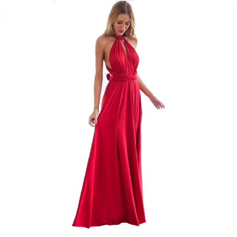 red long multiway dress
